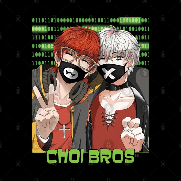 Mystic Messenger 707 and Unknown Choi Bros by DaphInteresting