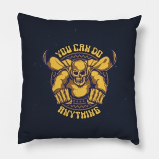 flying skeleton Pillow