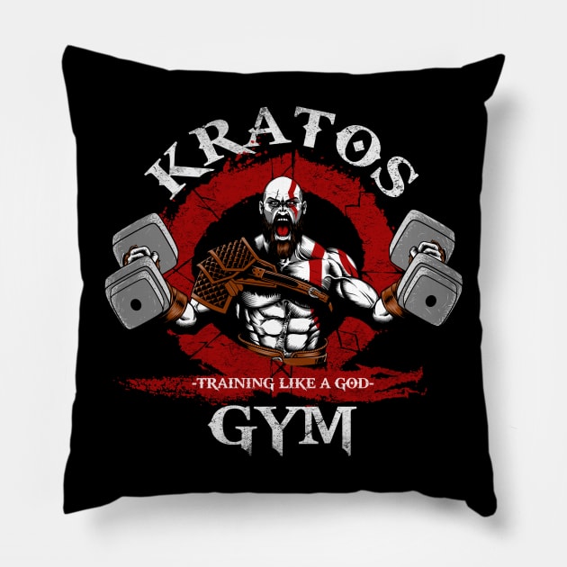 Kratos gym Pillow by ddjvigo