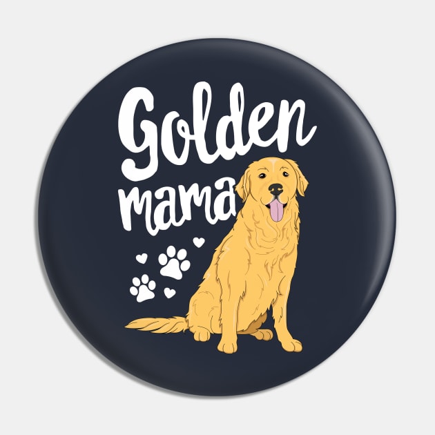 Golden Mama Retriever Dog Fur Mom Mother Owner Adopt Pin by 14thFloorApparel