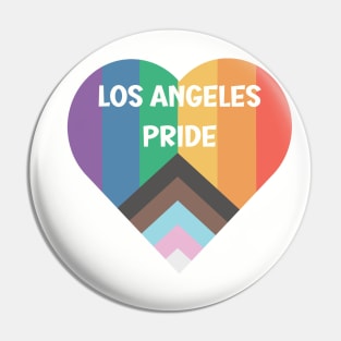 Los Angeles LGBTQ Pride Love Heart T-Shirt Pride Flag Top - Celebratory Gay Rights Clothing - Perfect Pride Month Gift Pin