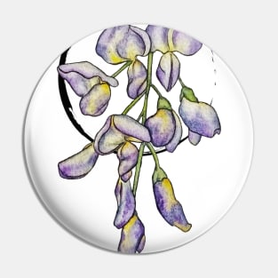 Wisteria watercolor flower Pin