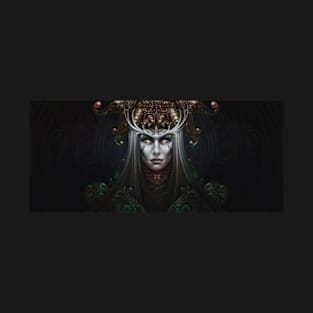 Ilanthir - Voice of the Chiming Forest - Dark Fantasy Portrait T-Shirt