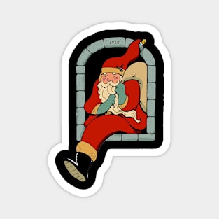 Santa running Magnet