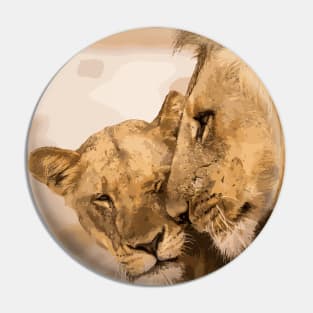 Zambia lions Pin