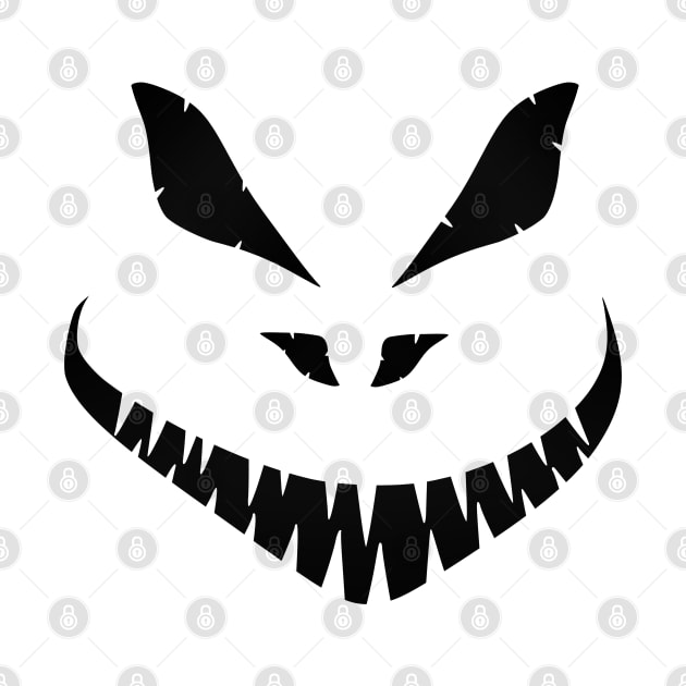 Halloween Scary Face Black by Nerd_art