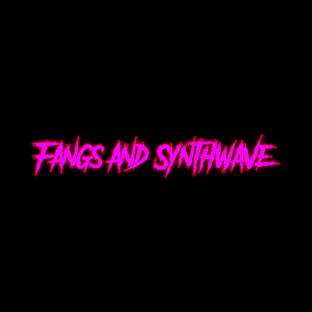 Fangs and Synthwave Long Pink Logo by Electrish