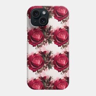 Old Vintage Rose Pattern Water Color Design Pattern Phone Case