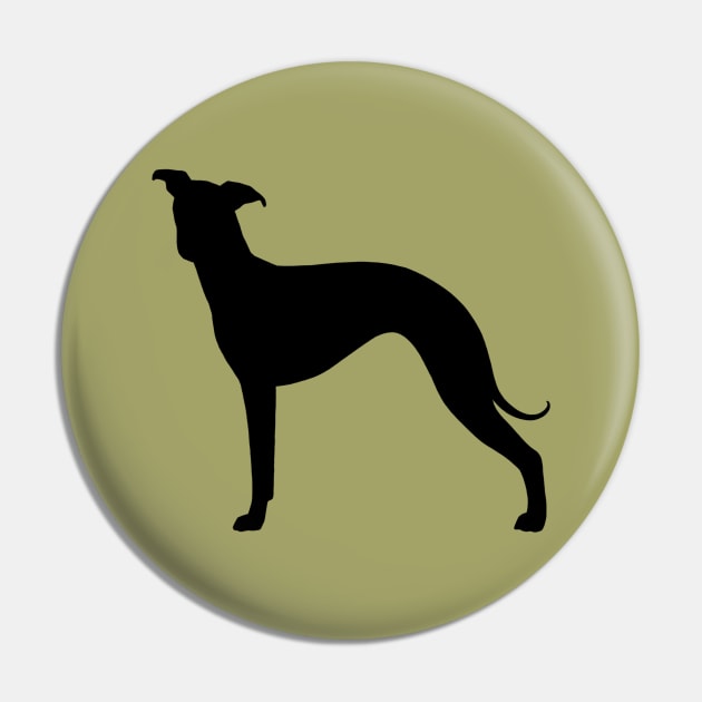 Italian Greyhound Silhouette Pin by Coffee Squirrel