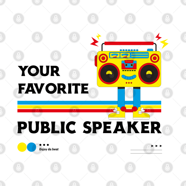 Retro Boom Box - Your Favorite Public Speaker by M n' Emz Studio