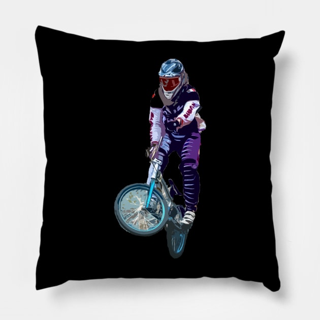 bmx Pillow by rickylabellevie