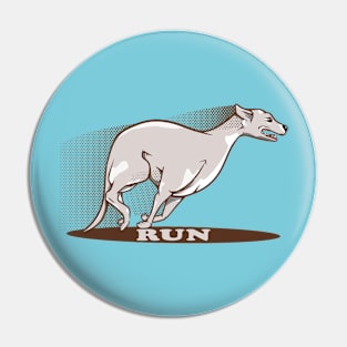 Greyhound running Pin