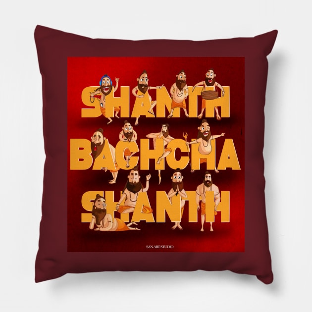 Shanth bachcha Shanth Pillow by SAN ART STUDIO 