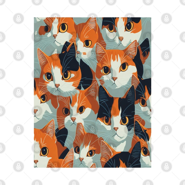 Colorful Cat Pattern by Banyu_Urip