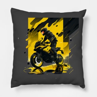 Black & Yellow adventure Pillow