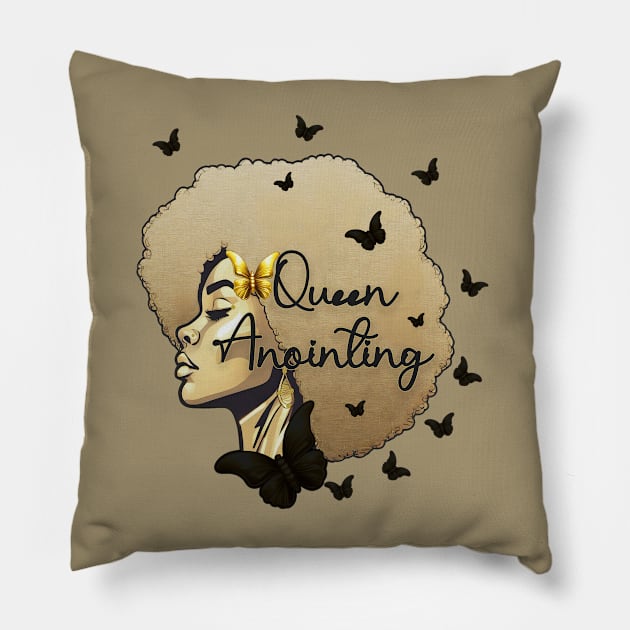 Black Butterfly Gold Goddess Anointing Pillow by Angelic Gangster