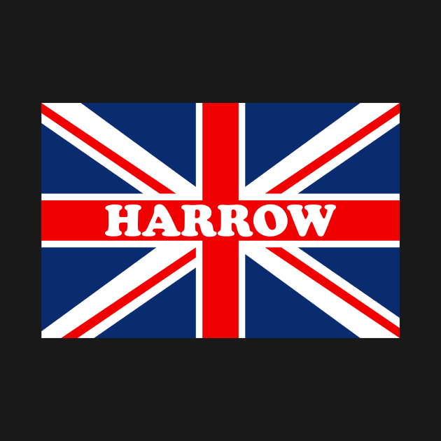 Harrow - City with united kingdom flag by TTL