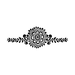 Black Henna Tattoo - Black Mehendi Motifs T-Shirt