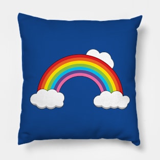 Rainbow with White Clouds Pillow