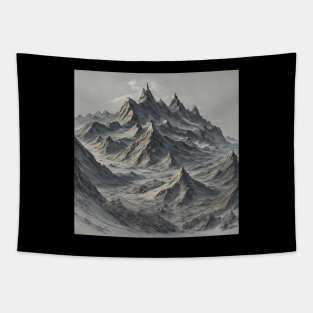 Mountain Since Vintage Retro Rock Wood Fauna Tapestry