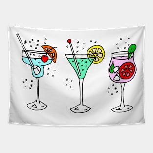 Three Cocktails Tapestry