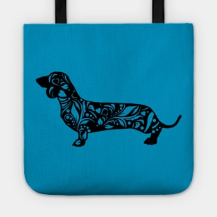 Dachshund Floral Mandala Tote