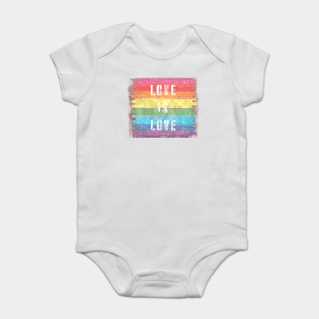 LGBTQ+ Pride Love is Love Brick Wall Design - Love Is Love Pride ...