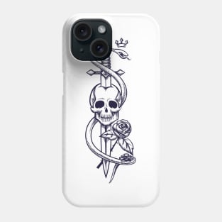 Skull Sword Snake Tattoo Phone Case