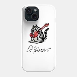 B Kliban Cat Guitar Phone Case