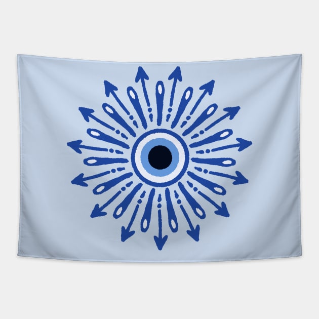 Evil Eye Nazar Tapestry by Olooriel