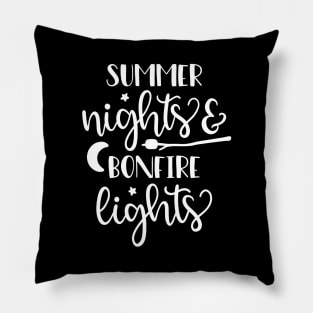 Summer Nights And Bonfire Lights Pillow