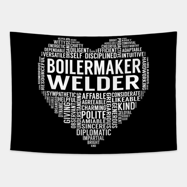 Boilermaker Welder Heart Tapestry by LotusTee