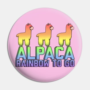 Alpaca Rainbow Pin