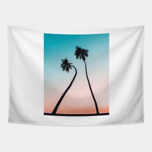 Palm Trees at Sunset - Aesthetic Tapestry