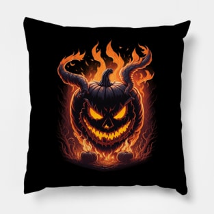 Halloween devil pumpkin  shirt Pillow