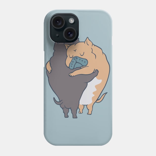 American Bully Hugs Phone Case by huebucket