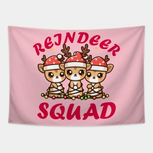 Reindeer Squad - Kawaii Cute Reindeer Christmas Design Tapestry