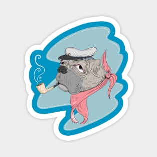 Captain Pug Magnet