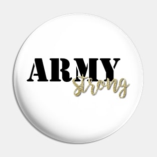 Army Strong - Black/Gold Pin