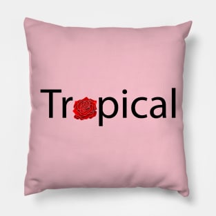Tropical typographic artwork Pillow
