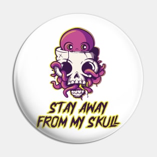 Colorful Octopus on a Skull Gift Pin