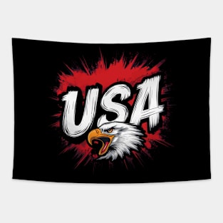 Rebel Spirit: USA Graffiti Eagle Tapestry