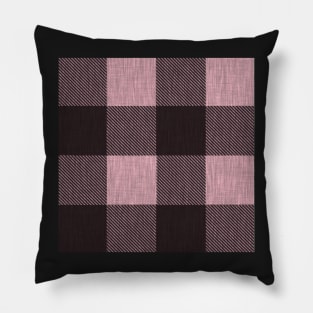 Pink and Black Buffalo Check Pillow