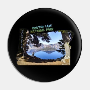 Oregon State Outline (Crater Lake & Wizard Island) Pin