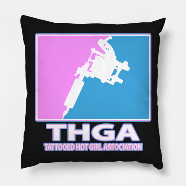 TATTOOED HOT GIRLS ASSOCIATION Pillow by Destro