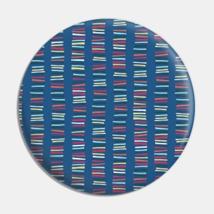 Vertical Stripes Papercut Blue Pin