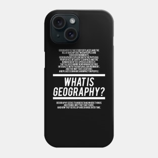 Geography Defined - Geography Teacher Phone Case