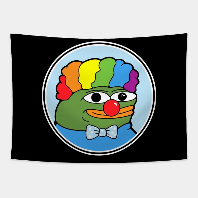 Clown Pepe Meme Shirt Tapestry by UnluckyDevil