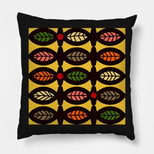 Graphic pattern with autumn leafs Pillow