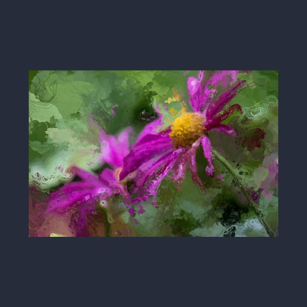 purple freeway daisies by Taya Johnston